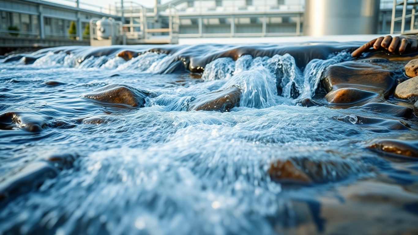 Ottawa water treatment facility and clean water stream.
