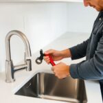 Sewer camera inspecting underground pipe