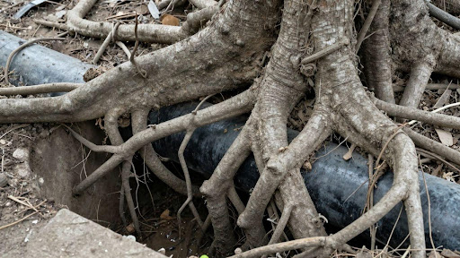 Plumbing issues caused by tree root growth